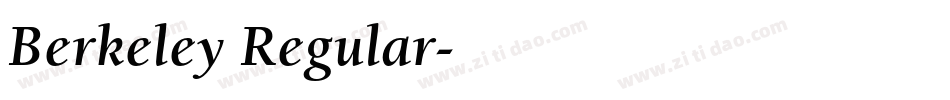 Berkeley Regular字体转换